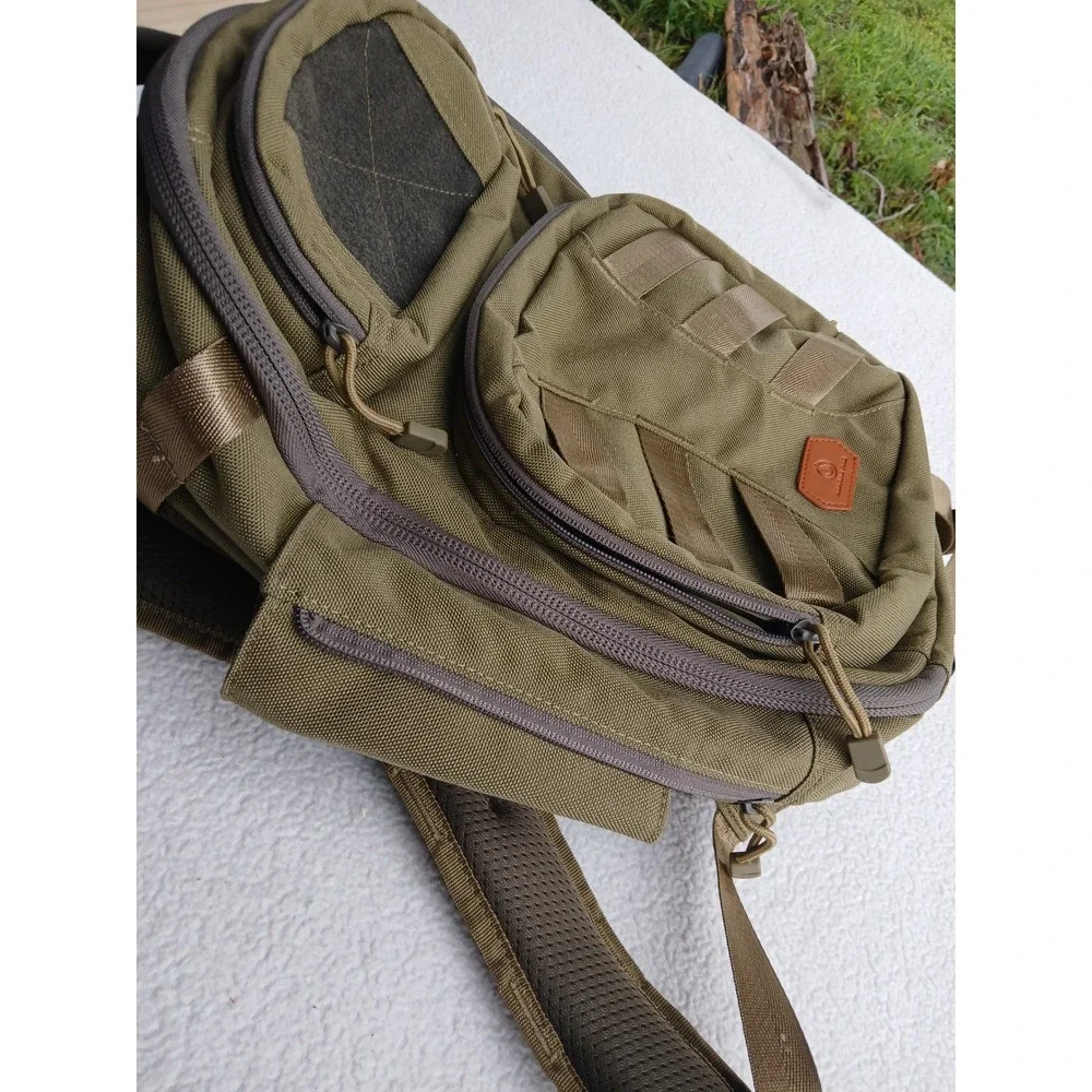 Roaring Fire Tactical Backpack Mens OS Green MOLLE Canvas Daypack